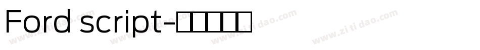 Ford script字体转换
